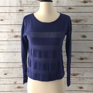 • Ann Taylor Loft Striped Blue Sweater •